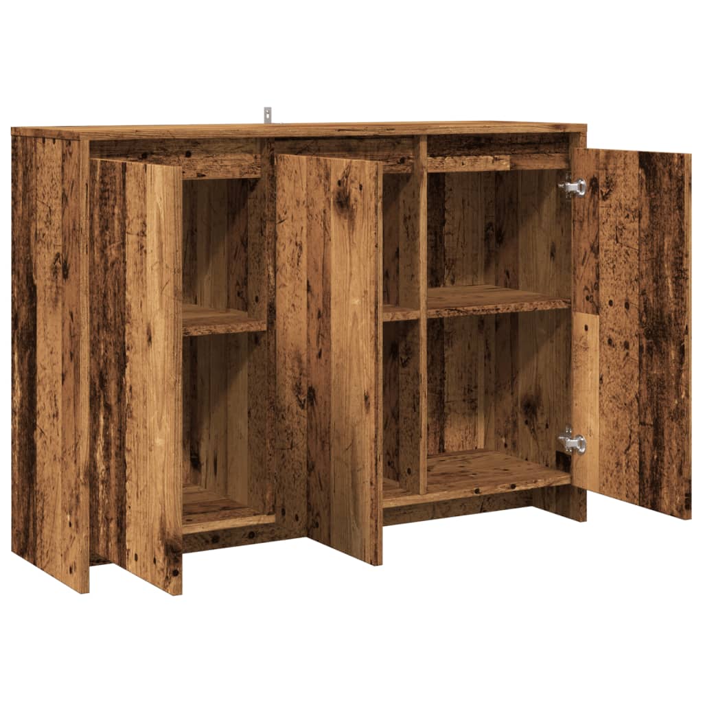 Dressoir 102x33x75 cm bewerkt hout oud houtkleurig is nu te koop bij PeponiXL, paradijselijk wonen!