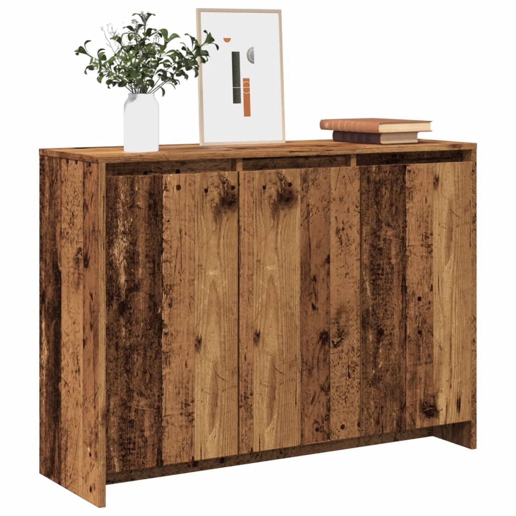 Dressoir 102x33x75 cm bewerkt hout oud houtkleurig is nu te koop bij PeponiXL, paradijselijk wonen!