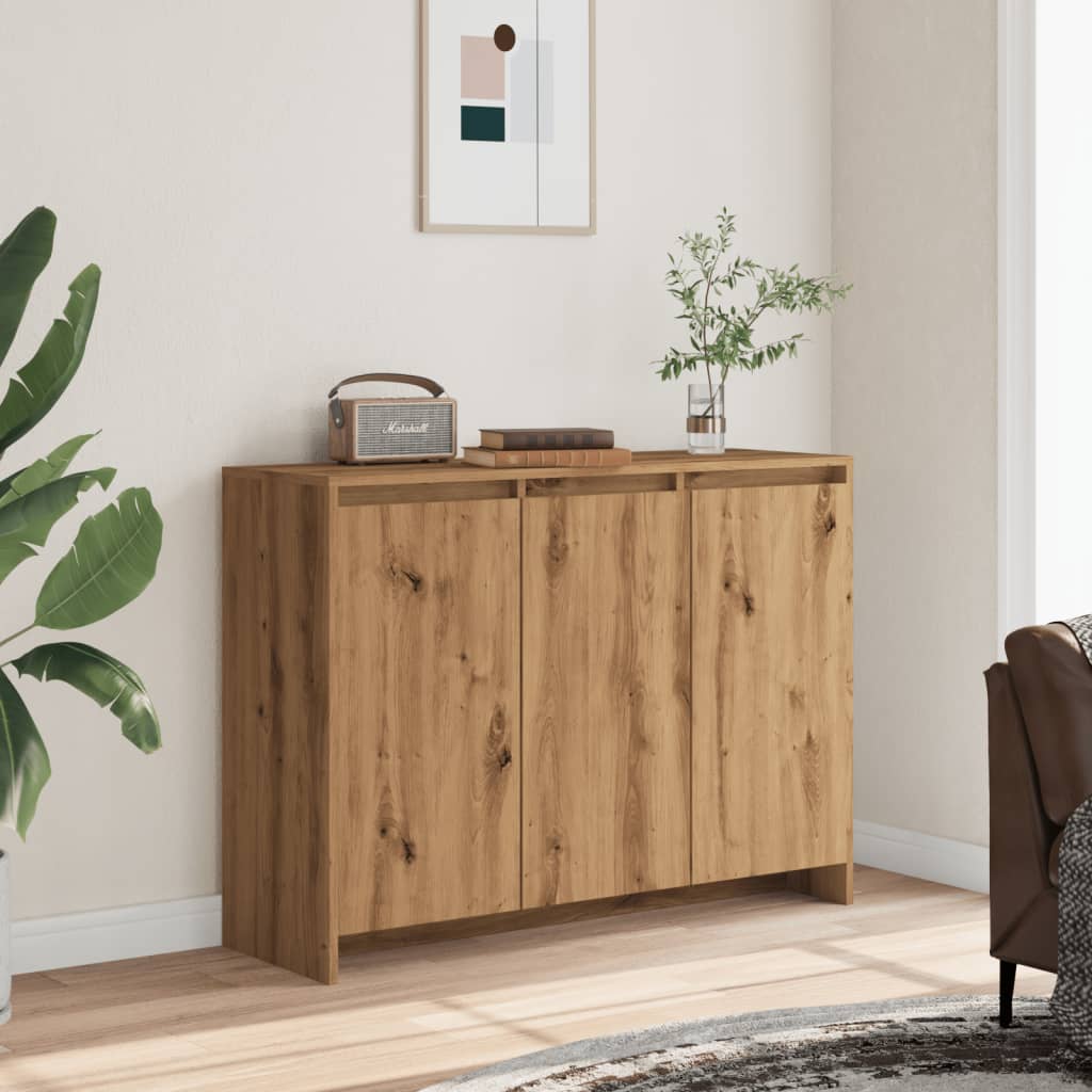 Dressoir 102x33x75 cm bewerkt hout artisanaal eikenkleurig is nu te koop bij PeponiXL, paradijselijk wonen!