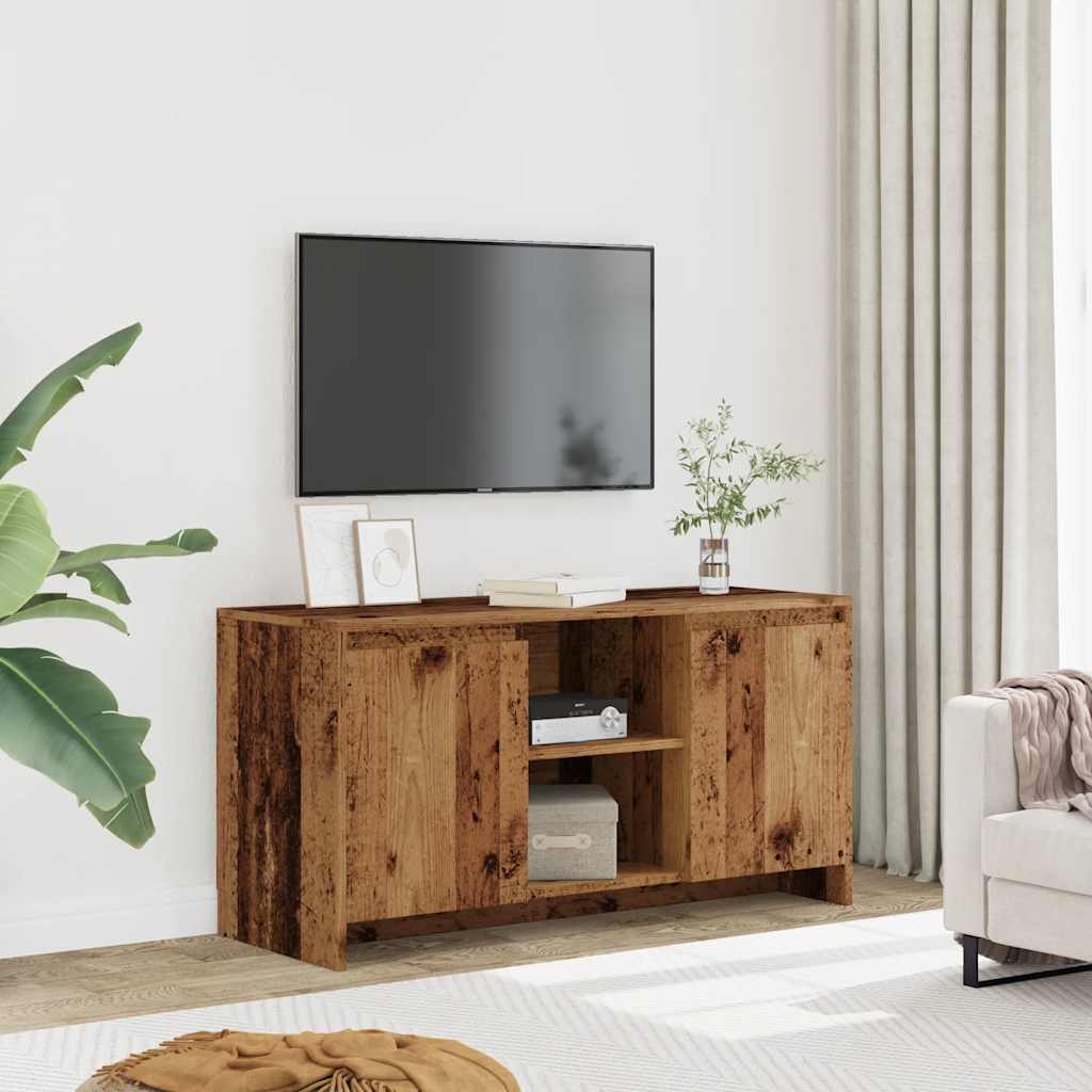 Tv-meubel 102x37,5x52,5 cm bewerkt hout oud houtkleurig is nu te koop bij PeponiXL, paradijselijk wonen!