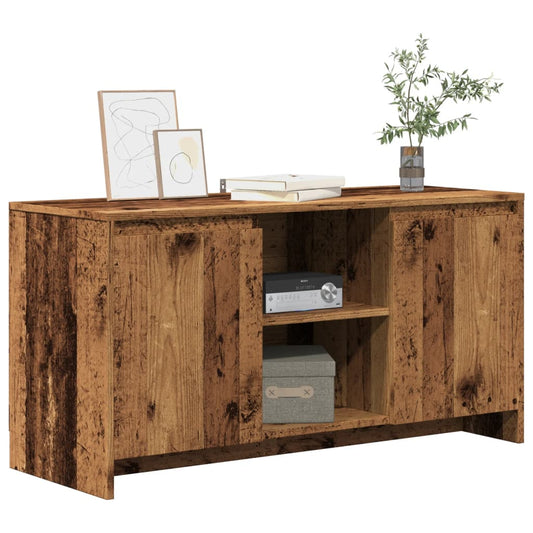 Tv-meubel 102x37,5x52,5 cm bewerkt hout oud houtkleurig is nu te koop bij PeponiXL, paradijselijk wonen!