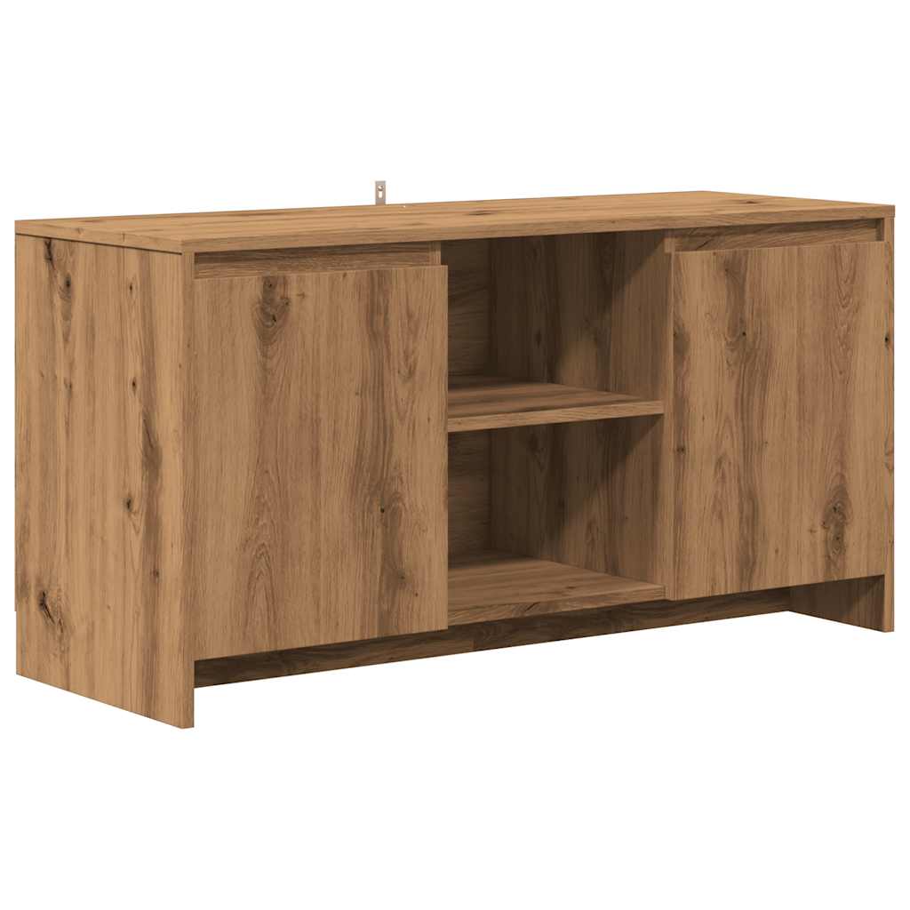 Tv-meubel 102x37,5x52,5 cm bewerkt hout artisanaal eikenkleur is nu te koop bij PeponiXL, paradijselijk wonen!