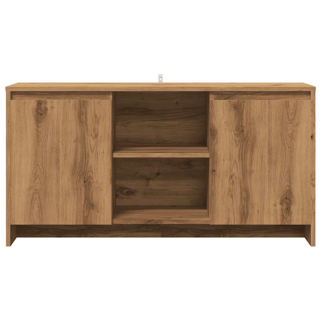 Tv-meubel 102x37,5x52,5 cm bewerkt hout artisanaal eikenkleur is nu te koop bij PeponiXL, paradijselijk wonen!