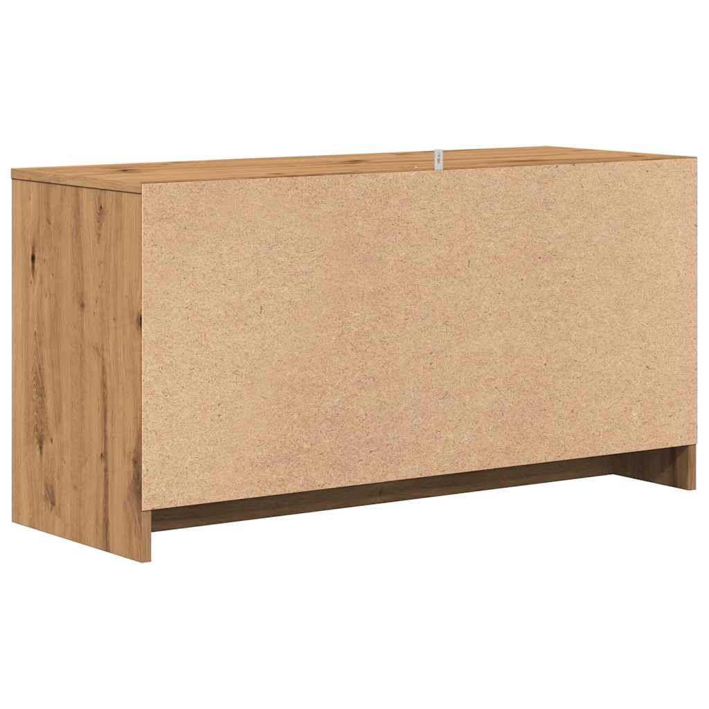 Tv-meubel 102x37,5x52,5 cm bewerkt hout artisanaal eikenkleur is nu te koop bij PeponiXL, paradijselijk wonen!