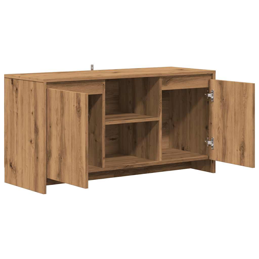 Tv-meubel 102x37,5x52,5 cm bewerkt hout artisanaal eikenkleur is nu te koop bij PeponiXL, paradijselijk wonen!