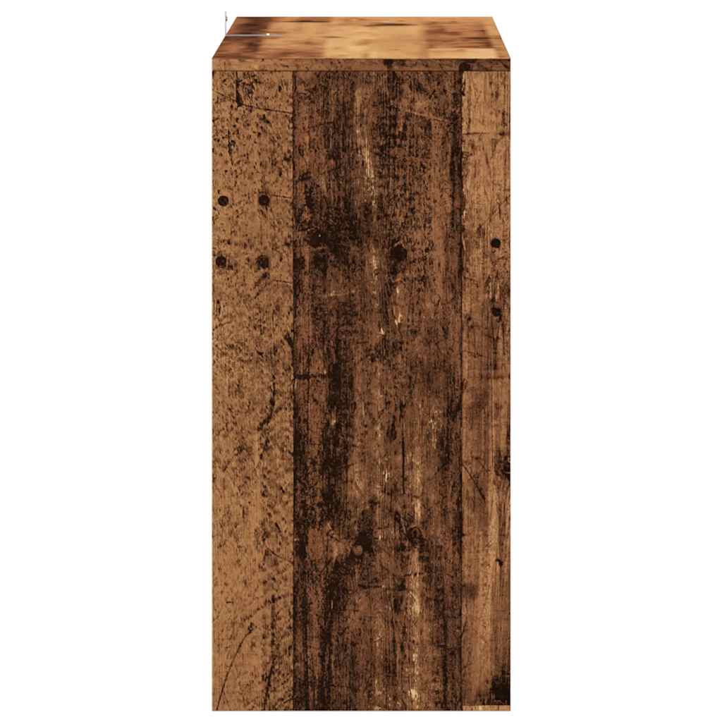 Wandtafel 100x35x76,5 cm bewerkt hout oud houtkleurig is nu te koop bij PeponiXL, paradijselijk wonen!