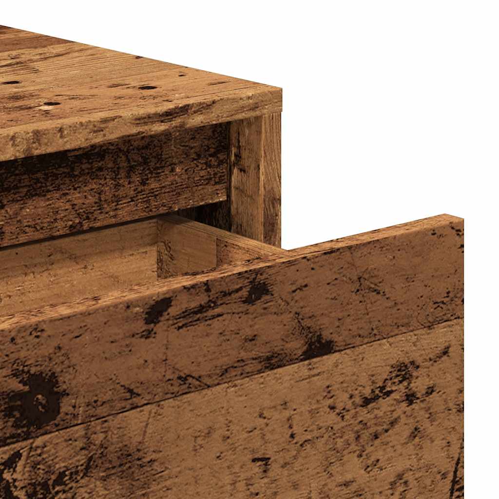 Wandtafel 100x35x76,5 cm bewerkt hout oud houtkleurig is nu te koop bij PeponiXL, paradijselijk wonen!