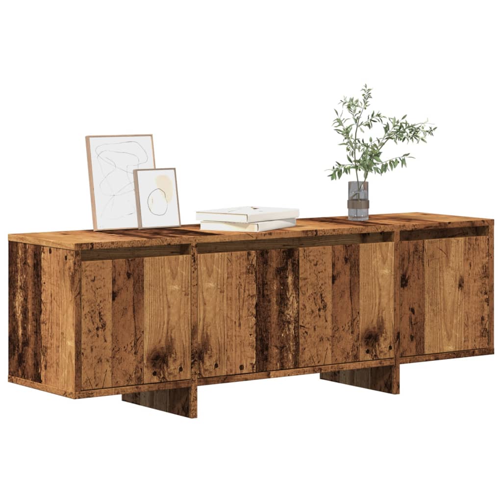 Tv-meubel 120x30x40,5 cm bewerkt hout oud houtkleurig is nu te koop bij PeponiXL, paradijselijk wonen!