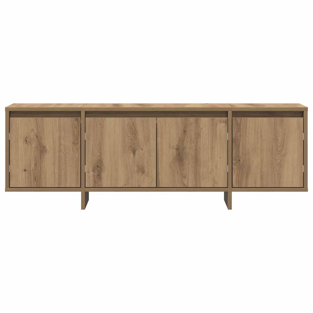 Tv-meubel 120x30x40,5 cm bewerkt hout artisanaal eikenkleurig is nu te koop bij PeponiXL, paradijselijk wonen!