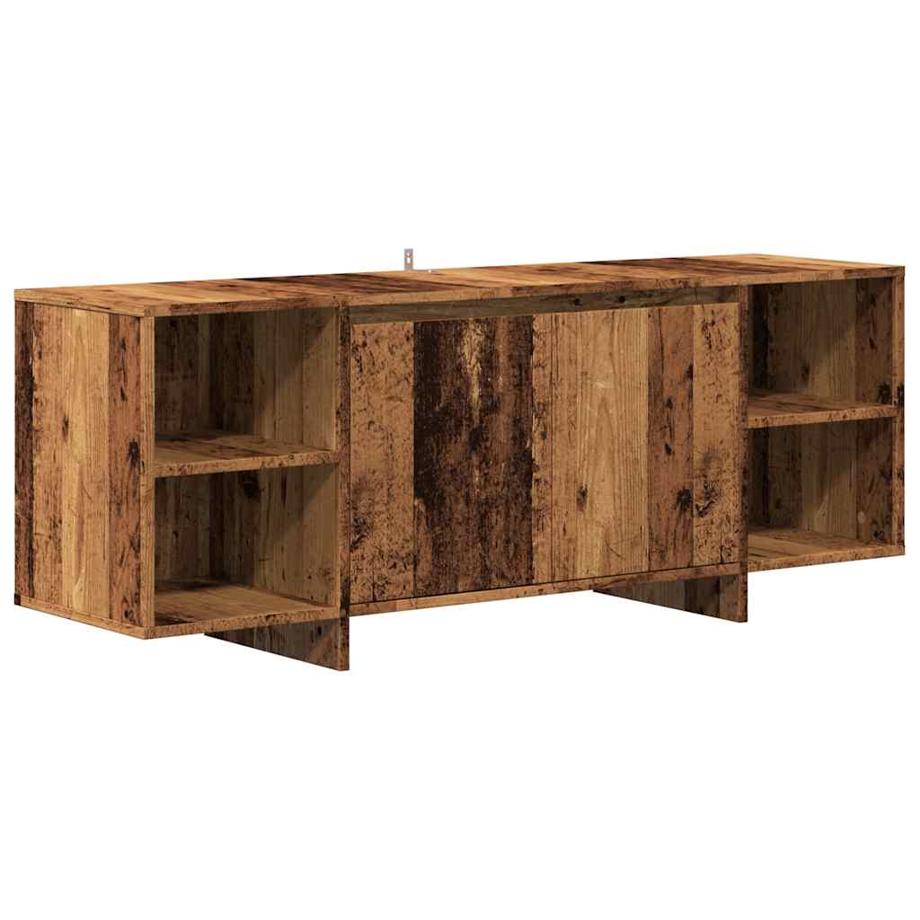 Tv-meubel 130x35x50 cm bewerkt hout oud houtkleurig is nu te koop bij PeponiXL, paradijselijk wonen!