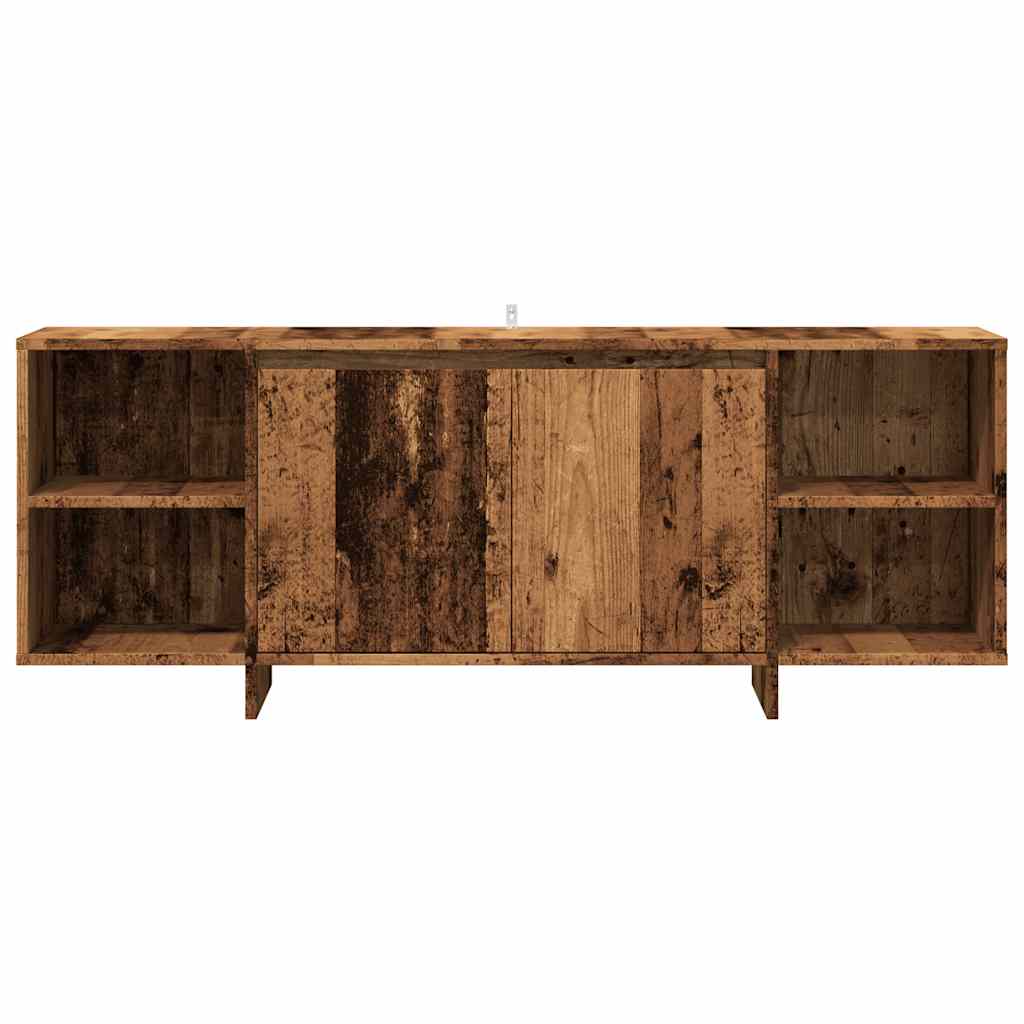 Tv-meubel 130x35x50 cm bewerkt hout oud houtkleurig is nu te koop bij PeponiXL, paradijselijk wonen!