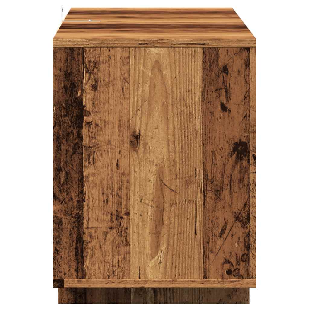 Tv-meubel 130x35x50 cm bewerkt hout oud houtkleurig is nu te koop bij PeponiXL, paradijselijk wonen!