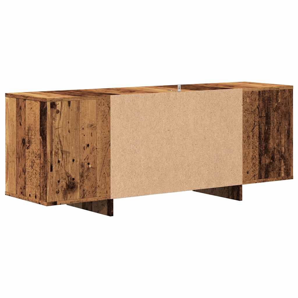 Tv-meubel 130x35x50 cm bewerkt hout oud houtkleurig is nu te koop bij PeponiXL, paradijselijk wonen!