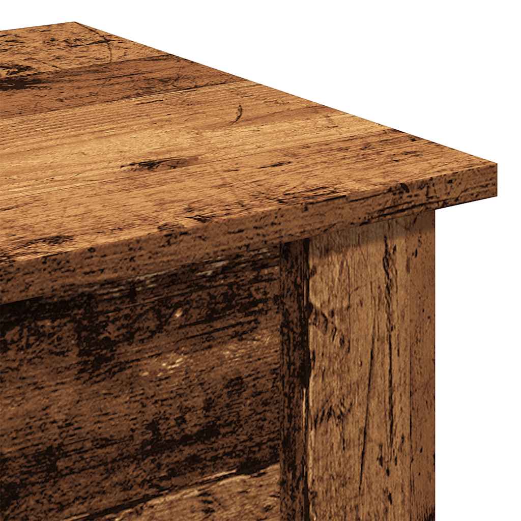 Salontafel 40x40x42 cm bewerkt hout oud houtkleurig is nu te koop bij PeponiXL, paradijselijk wonen!