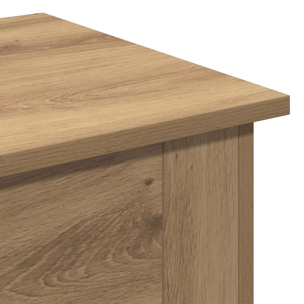 Salontafel 40x40x42 cm bewerkt hout artisanaal eikenkleur is nu te koop bij PeponiXL, paradijselijk wonen!