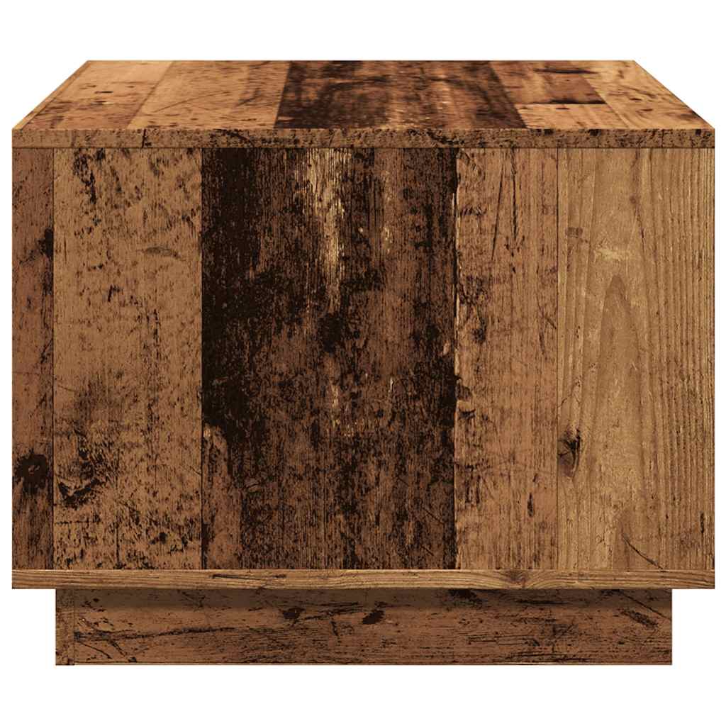 Salontafel 55x55x42 cm bewerkt hout oud houtkleurig is nu te koop bij PeponiXL, paradijselijk wonen!