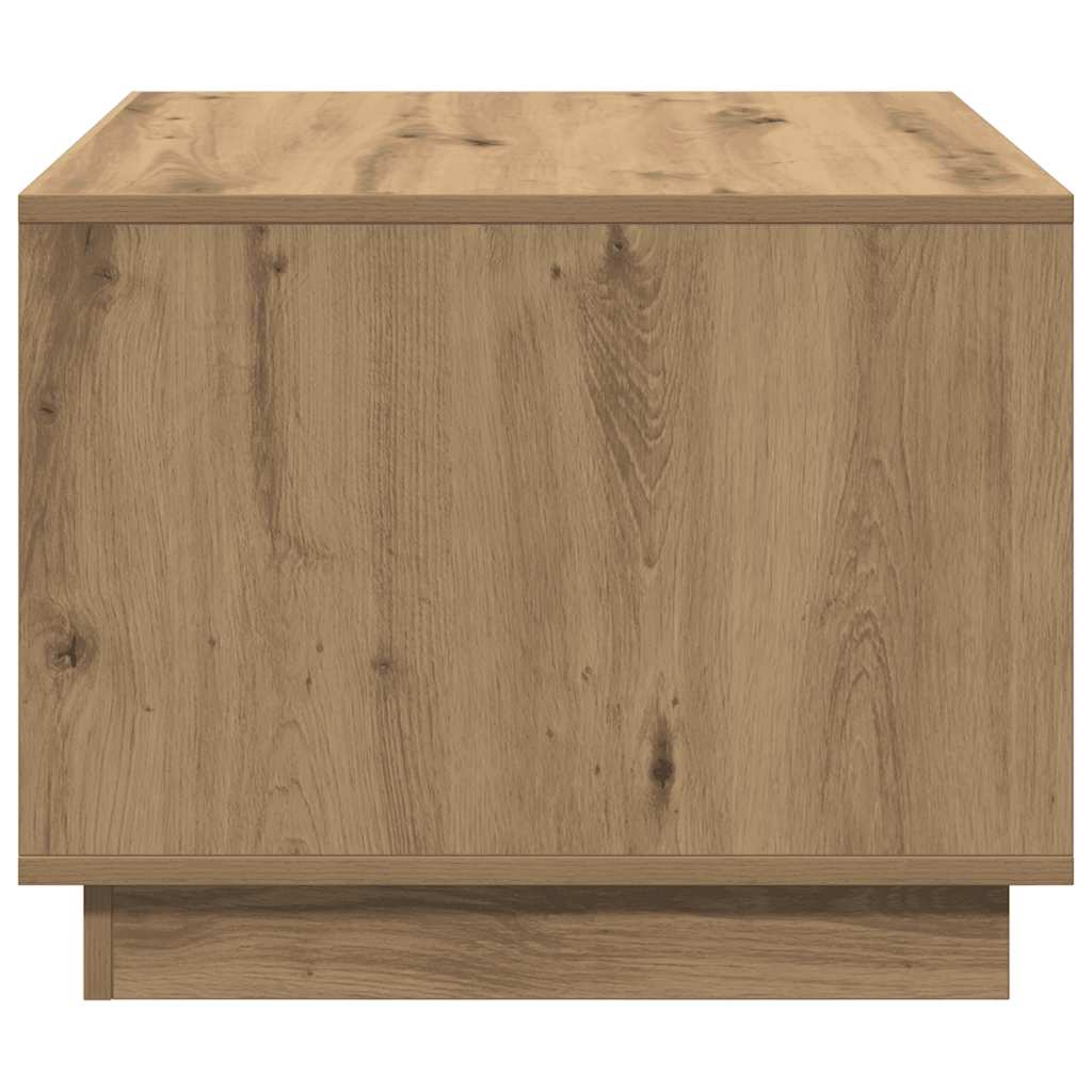 Salontafel 55x55x42 cm bewerkt hout artisanaal eikenkleurig is nu te koop bij PeponiXL, paradijselijk wonen!