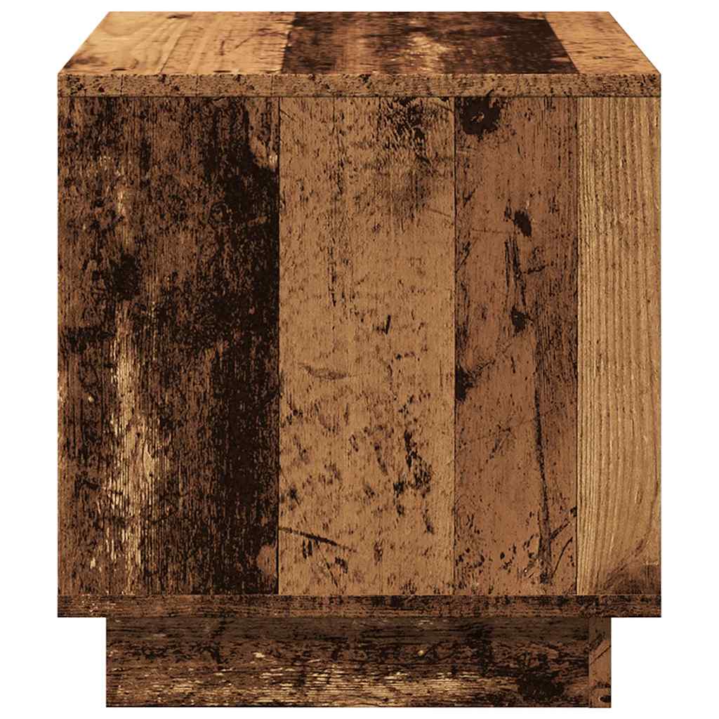 Salontafel 40x40x43 cm bewerkt hout oud houtkleurig is nu te koop bij PeponiXL, paradijselijk wonen!
