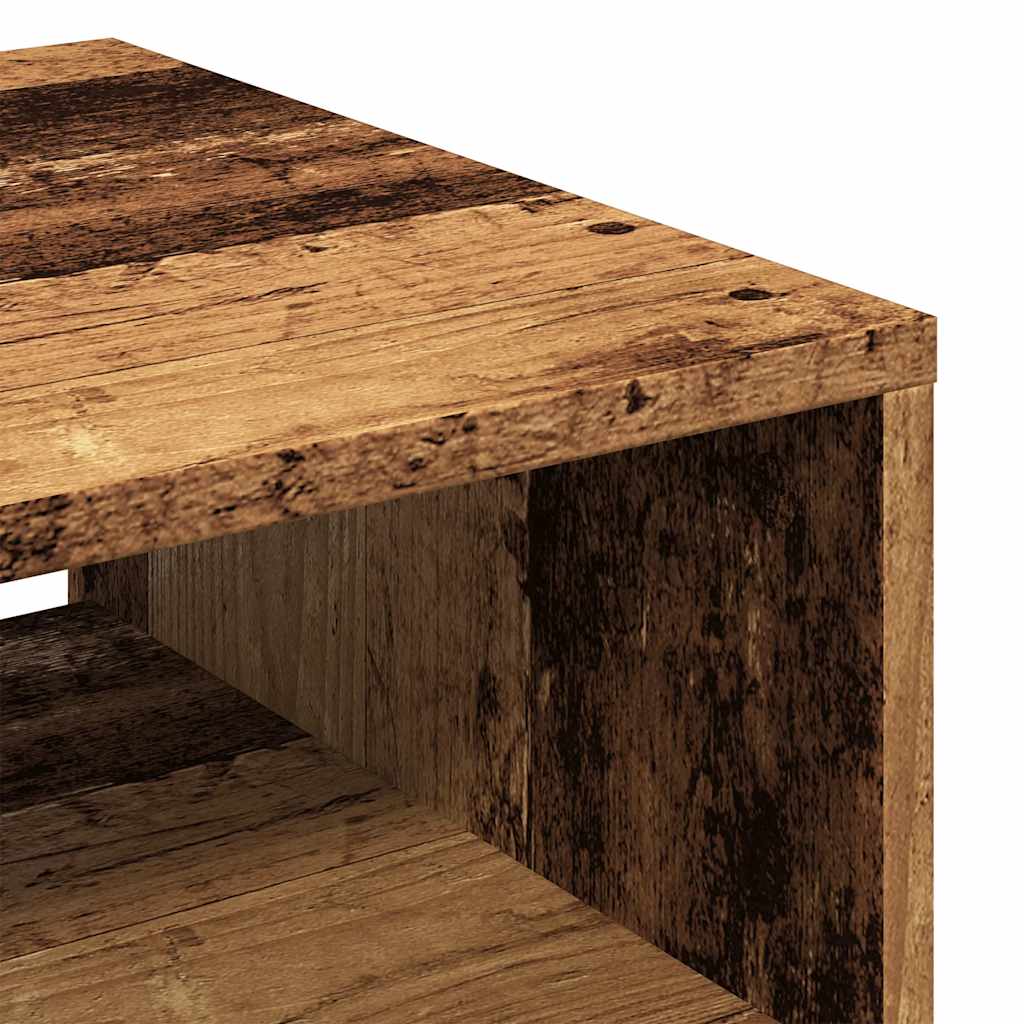 Salontafel 40x40x43 cm bewerkt hout oud houtkleurig is nu te koop bij PeponiXL, paradijselijk wonen!
