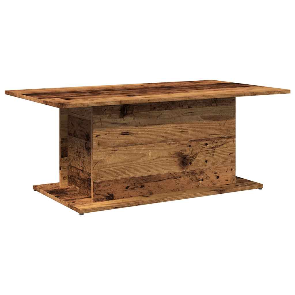 Salontafel 102x55,5x40 cm bewerkt hout oude houtkleurig is nu te koop bij PeponiXL, paradijselijk wonen!