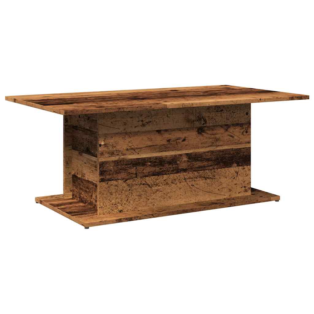 Salontafel 102x55,5x40 cm bewerkt hout oude houtkleurig is nu te koop bij PeponiXL, paradijselijk wonen!