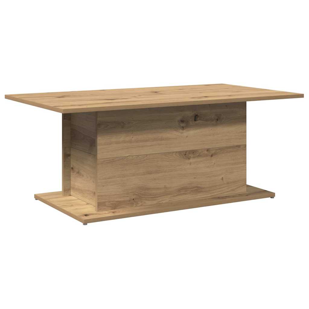 Salontafel 102x55,5x40 cm bewerkt hout artisanaal eikenkleur is nu te koop bij PeponiXL, paradijselijk wonen!