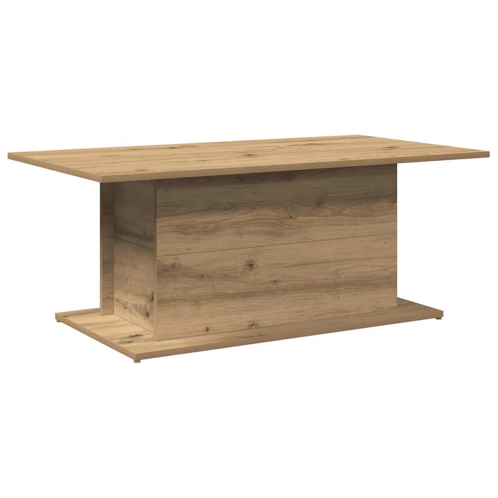Salontafel 102x55,5x40 cm bewerkt hout artisanaal eikenkleur is nu te koop bij PeponiXL, paradijselijk wonen!