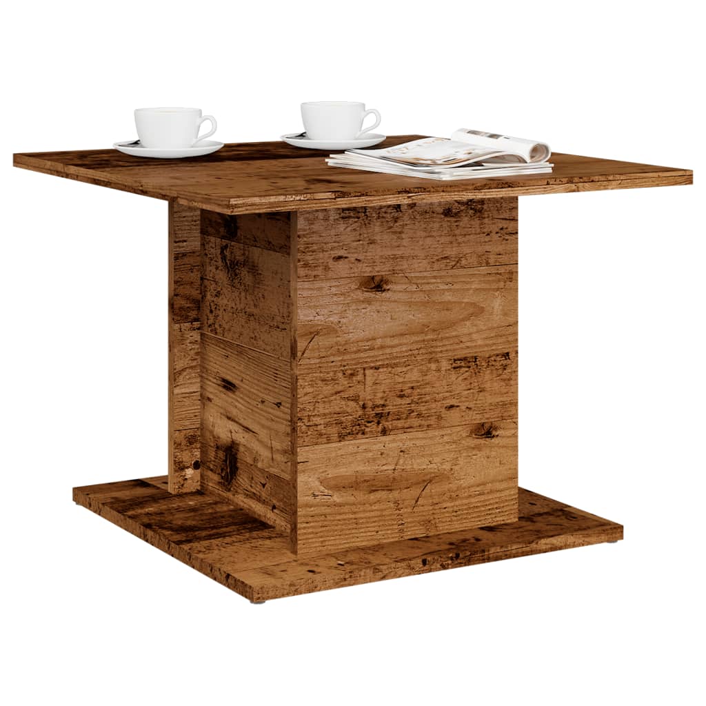 Salontafel 55,5x55,5x40 cm bewerkt hout oud houtkleurig is nu te koop bij PeponiXL, paradijselijk wonen!