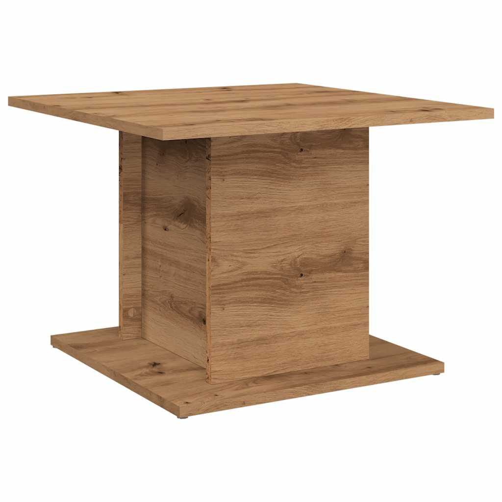 Salontafel 55,5x55,5x40 cm bewerkt hout artisanaal eikenkleur is nu te koop bij PeponiXL, paradijselijk wonen!