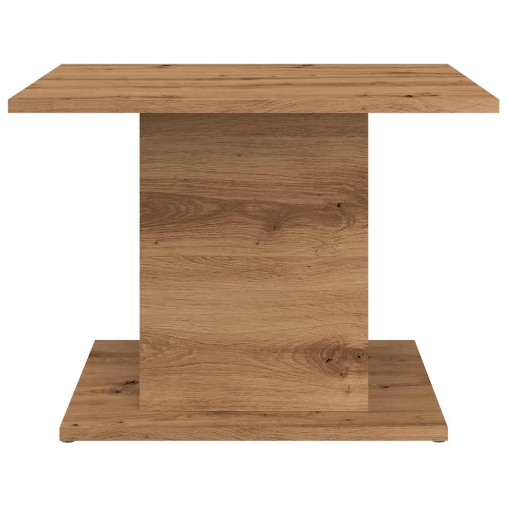 Salontafel 55,5x55,5x40 cm bewerkt hout artisanaal eikenkleur is nu te koop bij PeponiXL, paradijselijk wonen!