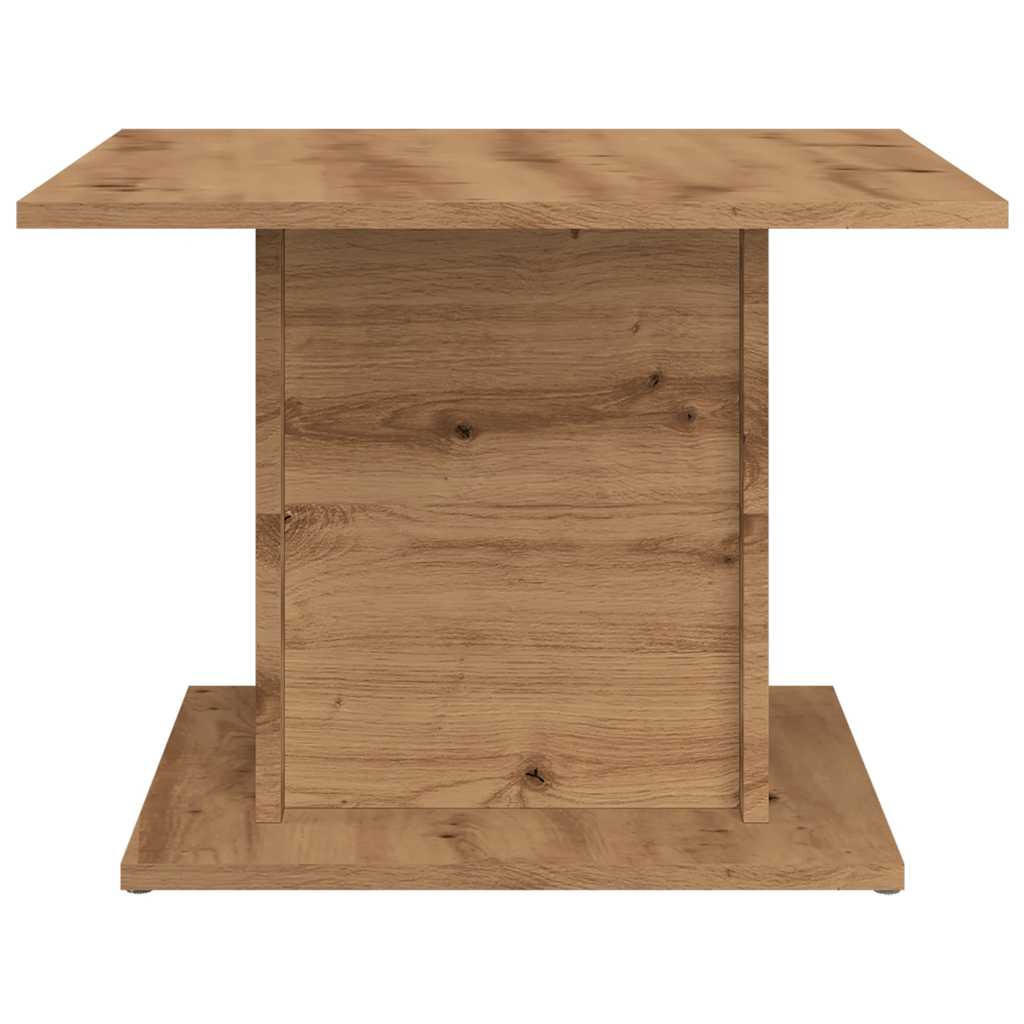 Salontafel 55,5x55,5x40 cm bewerkt hout artisanaal eikenkleur is nu te koop bij PeponiXL, paradijselijk wonen!