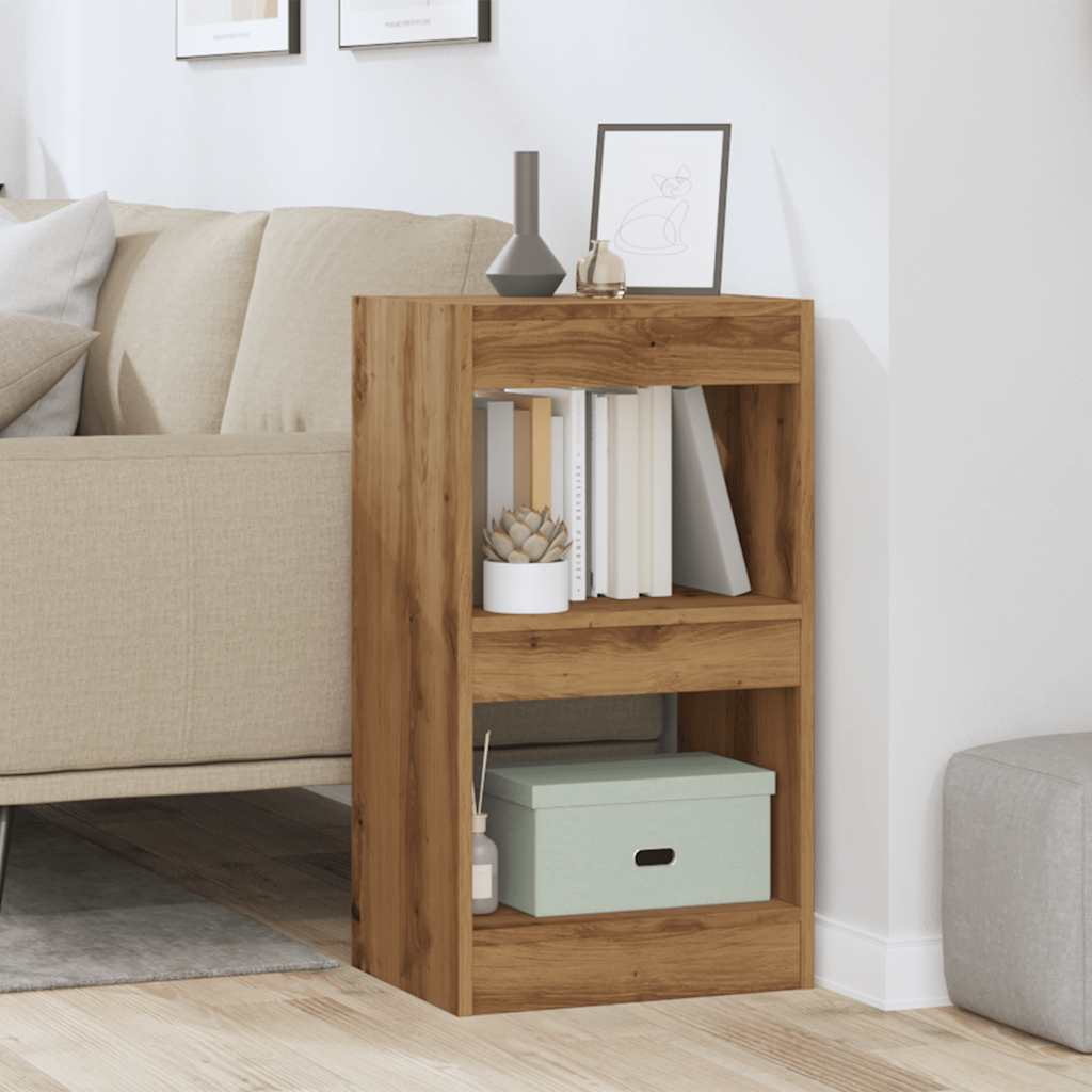 Boekenkast/kamerscherm 40x30x72 cm artisanaal eikenkleur is nu te koop bij PeponiXL, paradijselijk wonen!