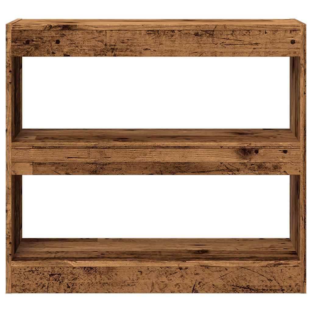 Boekenkast/kamerscherm 80x30x72 cm oud houtkleurig is nu te koop bij PeponiXL, paradijselijk wonen!