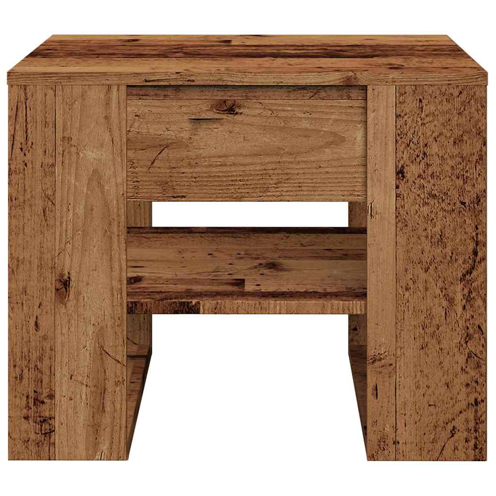 Salontafel 55,5x55x45 cm bewerkt hout oud houtkleurig is nu te koop bij PeponiXL, paradijselijk wonen!
