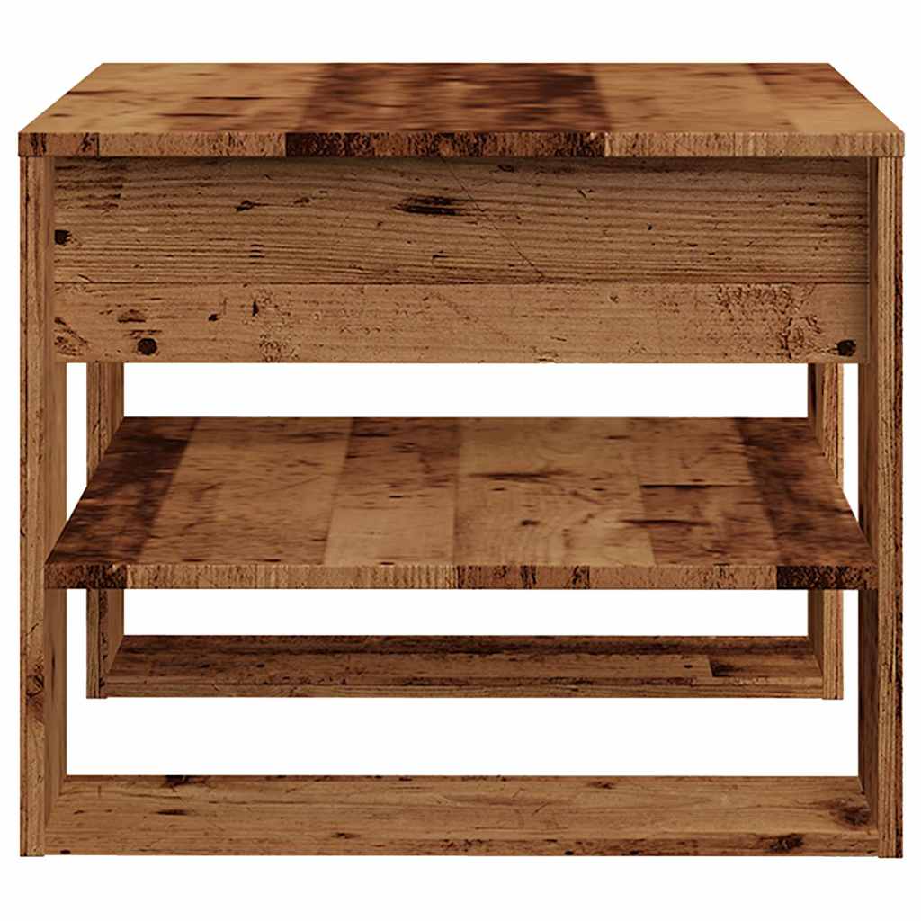 Salontafel 55,5x55x45 cm bewerkt hout oud houtkleurig is nu te koop bij PeponiXL, paradijselijk wonen!