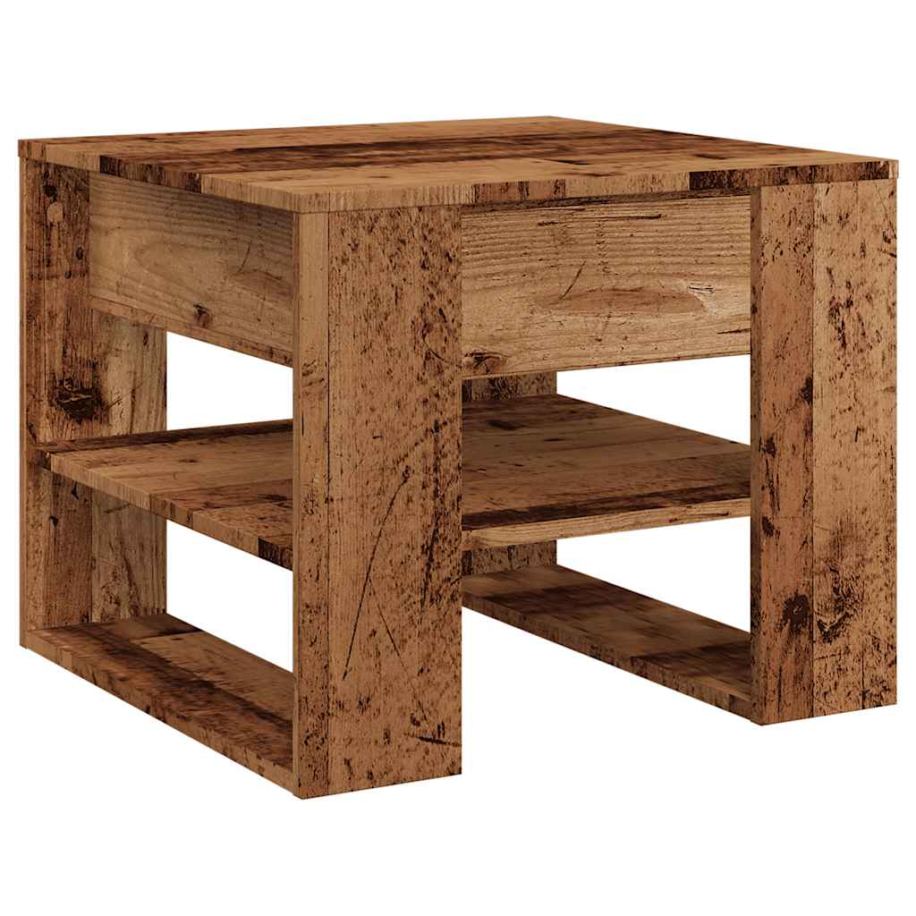 Salontafel 55,5x55x45 cm bewerkt hout oud houtkleurig is nu te koop bij PeponiXL, paradijselijk wonen!