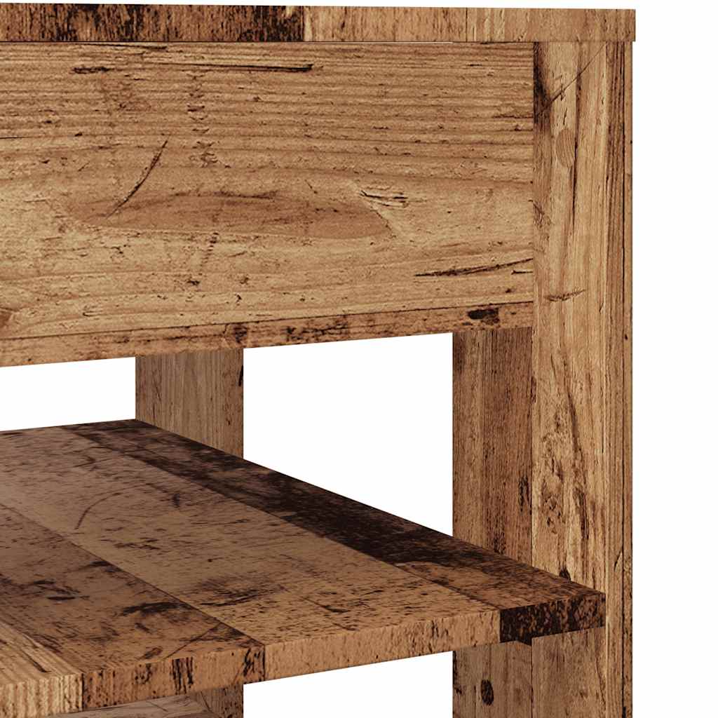 Salontafel 55,5x55x45 cm bewerkt hout oud houtkleurig is nu te koop bij PeponiXL, paradijselijk wonen!