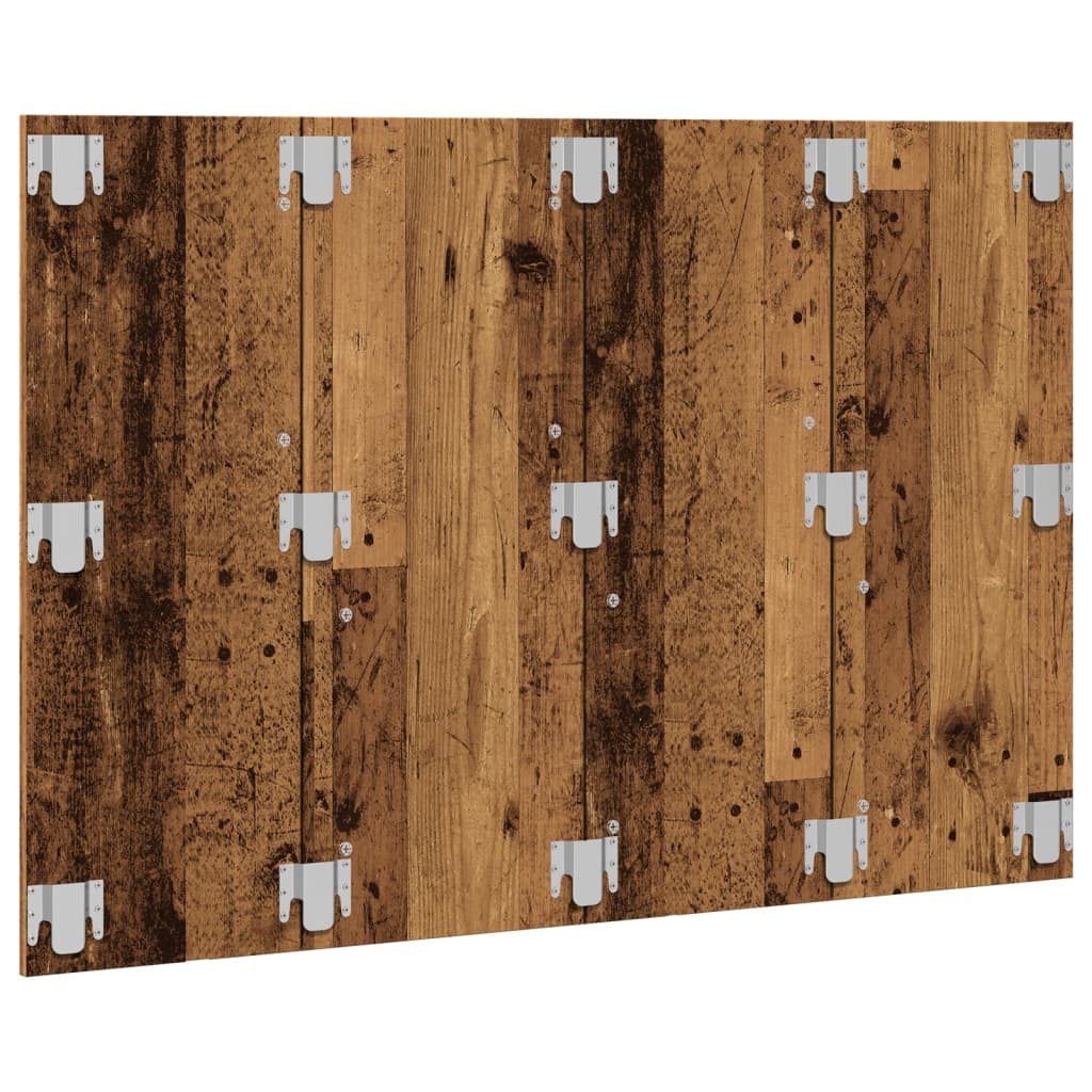 Hoofdeinde 120x1,5x80 cm bewerkt hout oud houtkleurig is nu te koop bij PeponiXL, paradijselijk wonen!