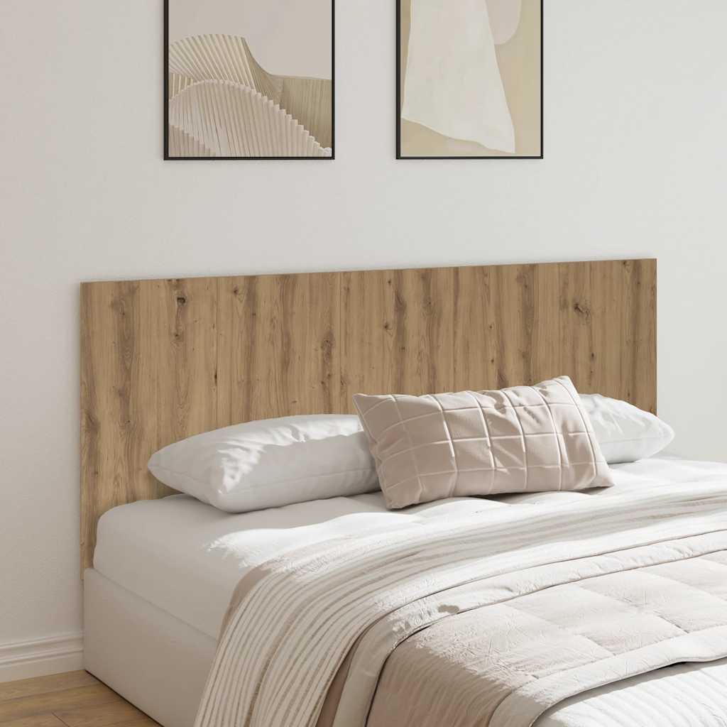 Hoofdeinde 200x1,5x80 cm bewerkt hout artisanaal eikenkleur is nu te koop bij PeponiXL, paradijselijk wonen!