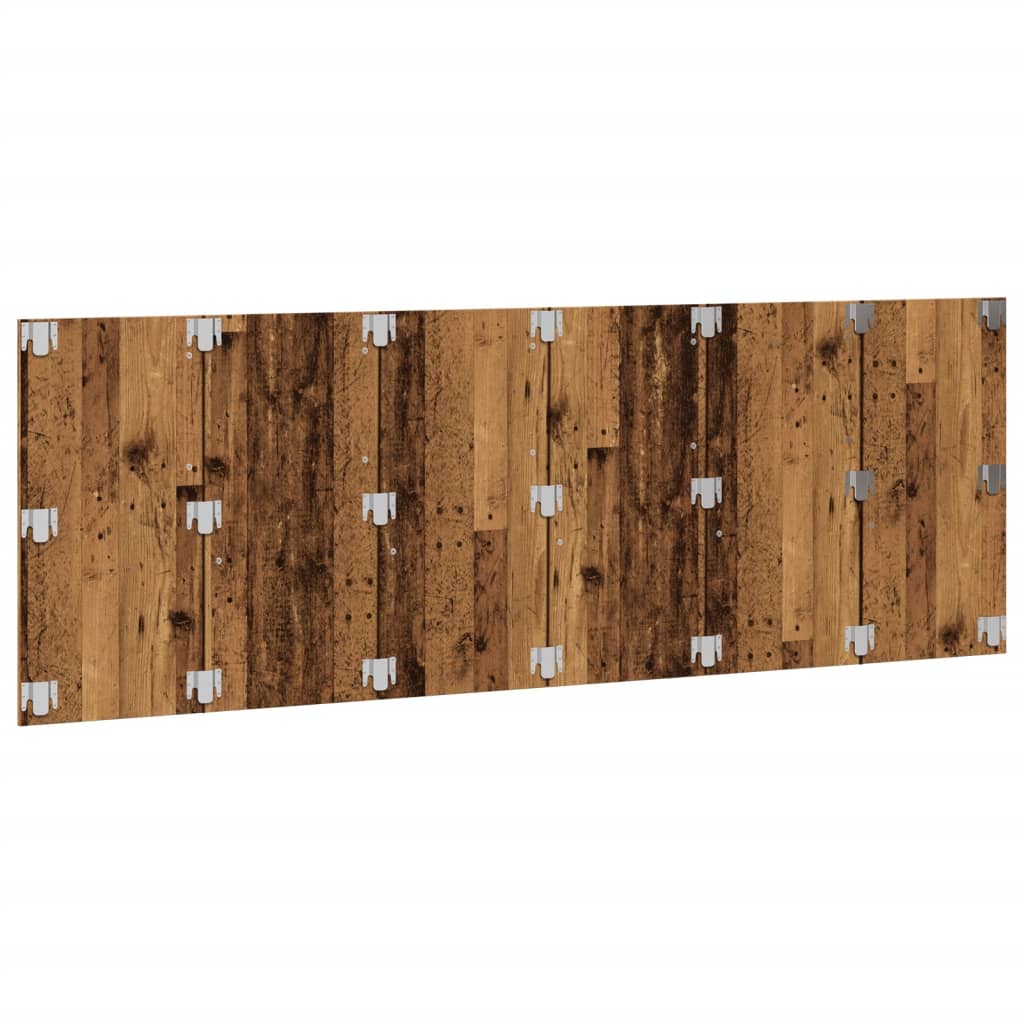 Hoofdbord wandmodel 240x1,5x80 cm bewerkt hout oud houtkleurig is nu te koop bij PeponiXL, paradijselijk wonen!