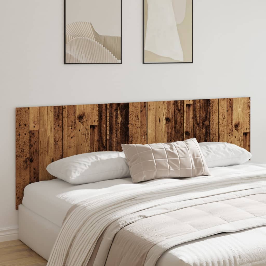 Hoofdbord wandmodel 240x1,5x80 cm bewerkt hout oud houtkleurig is nu te koop bij PeponiXL, paradijselijk wonen!