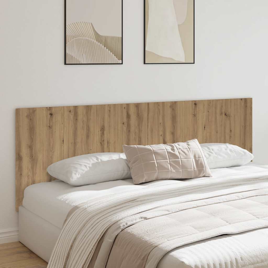 Hoofdbord wandmodel 240x1,5x80 cm bewerkt hout artisanaal eiken is nu te koop bij PeponiXL, paradijselijk wonen!