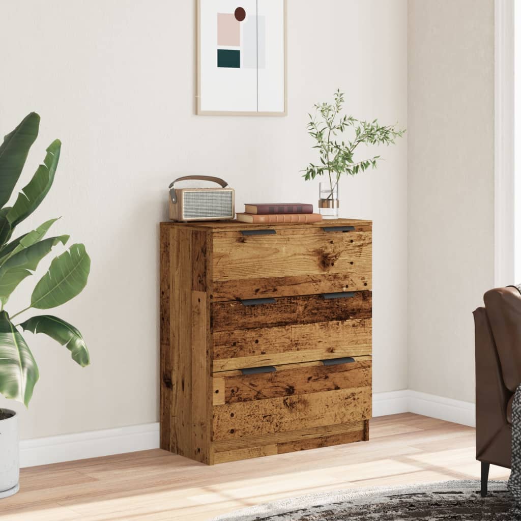 Dressoir 60x30x70 cm bewerkt hout oud houtkleurig is nu te koop bij PeponiXL, paradijselijk wonen!