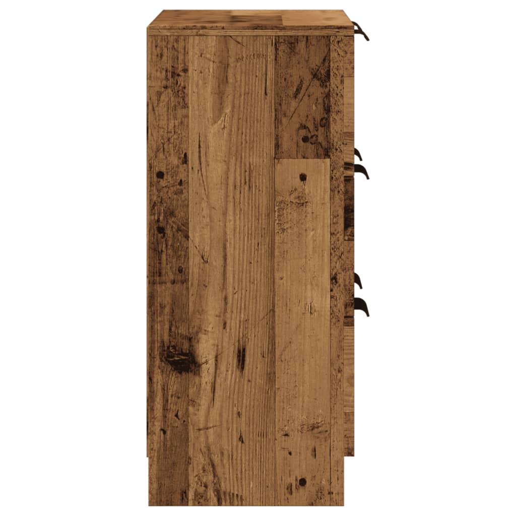 Dressoir 60x30x70 cm bewerkt hout oud houtkleurig is nu te koop bij PeponiXL, paradijselijk wonen!