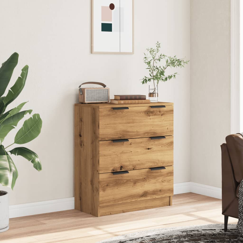 Dressoir 60x30x70 cm bewerkt hout artisan eikenkleurig is nu te koop bij PeponiXL, paradijselijk wonen!