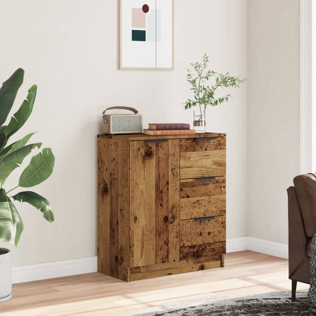 Dressoir 60x30x70 cm bewerkt hout oud houtkleurig is nu te koop bij PeponiXL, paradijselijk wonen!