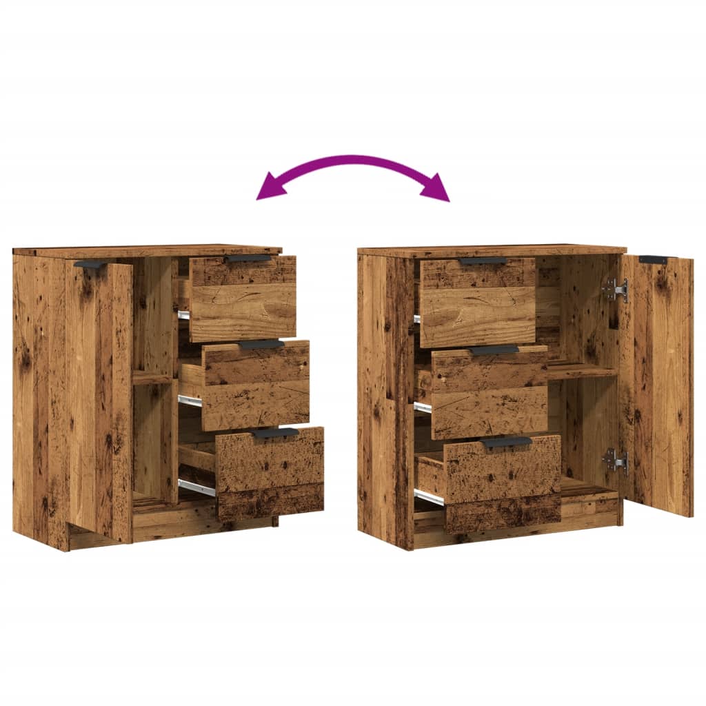Dressoir 60x30x70 cm bewerkt hout oud houtkleurig is nu te koop bij PeponiXL, paradijselijk wonen!