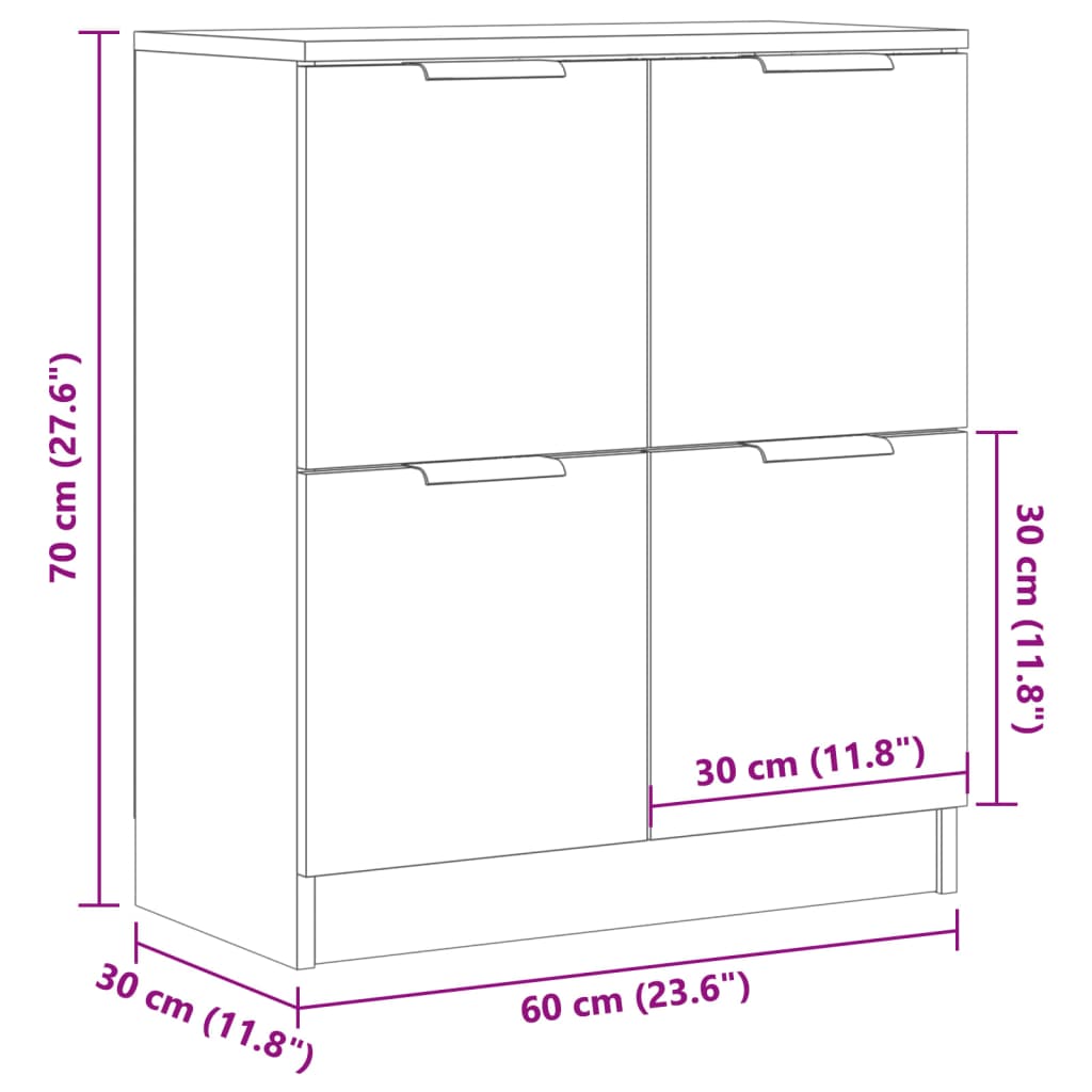 Dressoir 60x30x70 cm bewerkt hout oud houtkleurig is nu te koop bij PeponiXL, paradijselijk wonen!