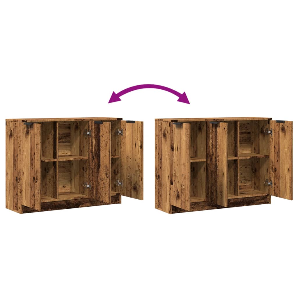Dressoir 90,5x30x70 cm bewerkt hout oud houtkleurig is nu te koop bij PeponiXL, paradijselijk wonen!