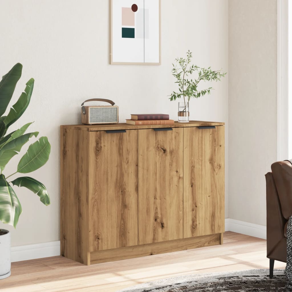 Dressoir 90,5x30x70 cm bewerkt hout artisanaal eikenkleur is nu te koop bij PeponiXL, paradijselijk wonen!